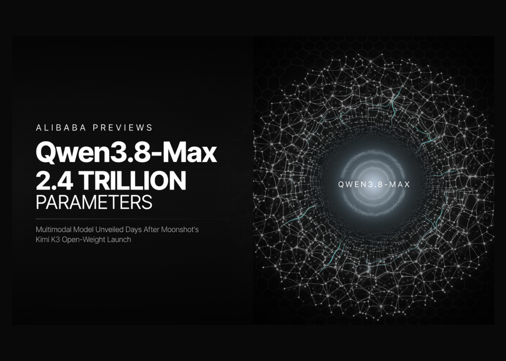 Alibaba Previews Qwen3.8-Max, a 2.4 Trillion-Parameter Multimodal Model, Days After Moonshot's Kimi K3 Open-Weight Launch