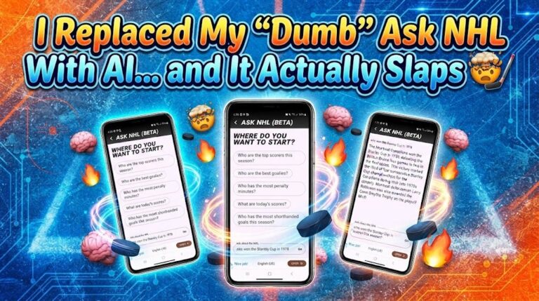 🧠🔥 I Replaced My “Dumb” Ask NHL With AI… and It Actually Slaps 🤯🏒