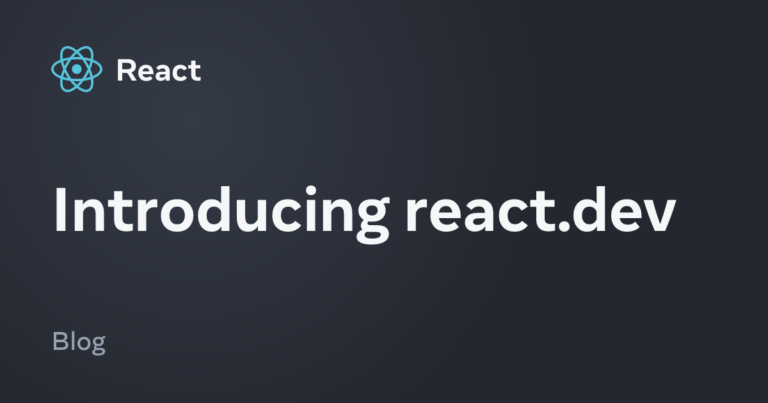 Introducing react.dev – React