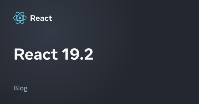 React 19.2 – React