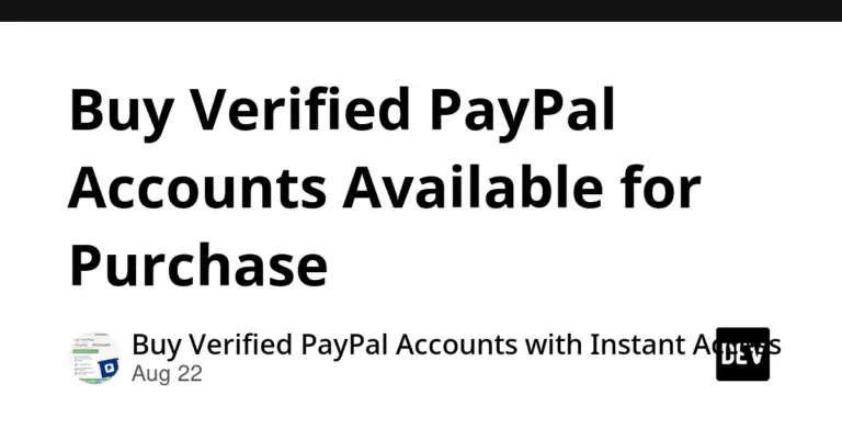 Buy Verified PayPal Accounts Available for Purchase