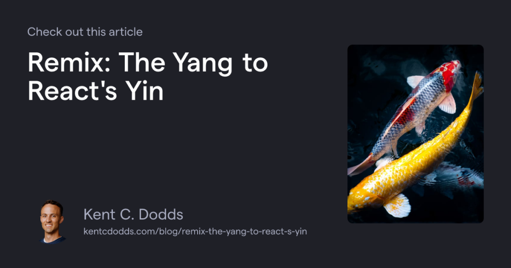 The Yang to React's Yin