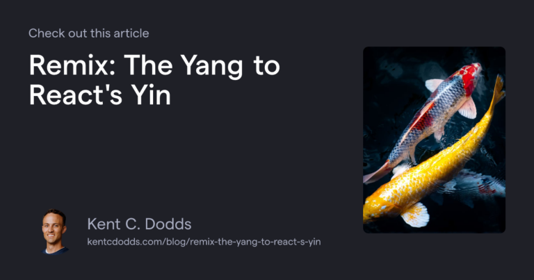 The Yang to React's Yin