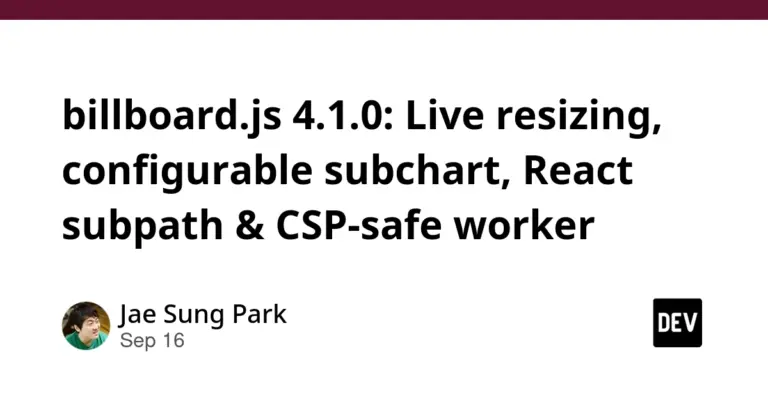 billboard.js 4.1.0: Live resizing, configurable subchart, React subpath & CSP-safe worker